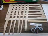 Vtg White Wings 6 Gliders Airplane Kit AG 600 Balsa Wood Fiber Japan w/Open Box