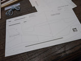 Vtg White Wings 6 Gliders Airplane Kit AG 600 Balsa Wood Fiber Japan w/Open Box