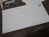 Vtg White Wings 6 Gliders Airplane Kit AG 600 Balsa Wood Fiber Japan w/Open Box