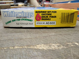 Vtg White Wings 6 Gliders Airplane Kit AG 600 Balsa Wood Fiber Japan w/Open Box