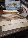 Vtg Marinecraft Kits HMS Victory Wooden Ship Model MC 7 Open Box Made In England