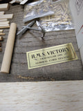 Vtg Marinecraft Kits HMS Victory Wooden Ship Model MC 7 Open Box Made In England