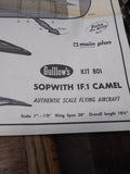 Guillow's Sopwith Camel British WW1 Fighter Balsa Wood Model Airplane Kit #801