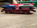 Vtg Marx O Gauge Train Set NYC 588 Diesel Switcher w/Car Hauler & 4 Cars Box!