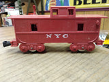 Vtg Marx O Gauge Train Set NYC 588 Diesel Switcher w/Car Hauler & 4 Cars Box!