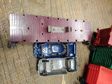 Vtg Marx O Gauge Train Set NYC 588 Diesel Switcher w/Car Hauler & 4 Cars Box!