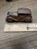 Vtg Antique Toy 1930's AC Williams Cast Iron Red 2 Door Sedan Steel Wheels