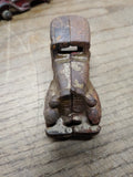 Vtg Antique Toy 1930's AC Williams Cast Iron Red 2 Door Sedan Steel Wheels