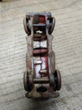 Vtg Antique Toy 1930's AC Williams Cast Iron Red 2 Door Sedan Steel Wheels