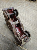 Vtg Antique Toy 1930's AC Williams Cast Iron Red 2 Door Sedan Steel Wheels