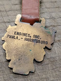 Vtg Detroit Diesel Brass WATCH FOB Engines Inc Phila Harrisburg Heavy Equipment