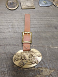 Vtg Galion Heavy Construction Equipment Cranes Rollers Graders Brass WATCH FOB