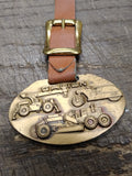 Vtg Galion Heavy Construction Equipment Cranes Rollers Graders Brass WATCH FOB
