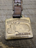 Vtg Galion Tandem Rollers & Graders Heavy Construction Equipment Brass WATCH FOB