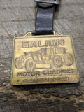 Vtg Galion Tandem Rollers & Graders Heavy Construction Equipment Brass WATCH FOB