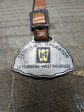 Vtg Le Torneau Westinghouse Certified Operator Award Heavy Equipment WATCH FOB