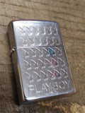 Vtg 2001 ZIPPO Playboy Bunny Head Cigarette Lighter Polished Chrome Sparks USA!