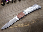 Vtg Winchester Single 2.5" Blade Folding Pocket Knife Deer Scene Stainless Steel