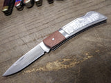 Vtg Winchester Single 2.5" Blade Folding Pocket Knife Deer Scene Stainless Steel