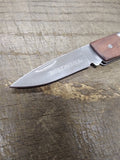 Vtg Winchester Single 2.5" Blade Folding Pocket Knife Deer Scene Stainless Steel