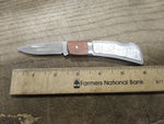 Vtg Winchester Single 2.5" Blade Folding Pocket Knife Deer Scene Stainless Steel