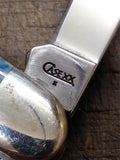 Case XX Pocket Knife Navy Blue Bone Handle Medium Stockman 6318 Stainless Blade!