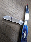Case XX Pocket Knife Navy Blue Bone Handle Medium Stockman 6318 Stainless Blade!