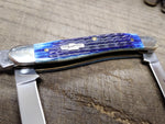 Case XX Pocket Knife Navy Blue Bone Handle Medium Stockman 6318 Stainless Blade!