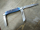 Case XX Pocket Knife Navy Blue Bone Handle Medium Stockman 6318 Stainless Blade!