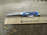 Case XX Pocket Knife Navy Blue Bone Handle Medium Stockman 6318 Stainless Blade!