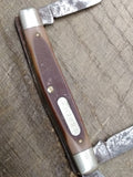 Vtg Schrade USA 340T Old Timer 3 Blade Folding Pocket Knife 2.5" Blade