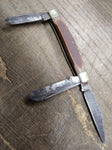 Vtg Schrade USA 340T Old Timer 3 Blade Folding Pocket Knife 2.5" Blade