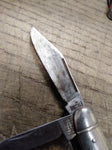 Vtg Imperial Prov R.I. USA Folding Pocket Knife Metal Handle 2 Blade 3" Closed
