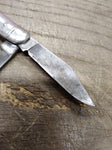 Vtg Imperial Prov R.I. USA Folding Pocket Knife Metal Handle 2 Blade 3" Closed
