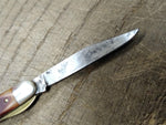Vtg Schrade Old Timer USA 180T Single Blade Folding Pocket Knife 2 Inch Blade