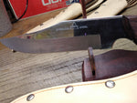 Cobra Stainless Steel 11" Fixed Blade Bowie Hunting Knife Leather Sheath Japan 1