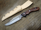 Cobra Stainless Steel 11" Fixed Blade Bowie Hunting Knife Leather Sheath Japan 2
