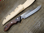 Cobra Stainless Steel 11" Fixed Blade Bowie Hunting Knife Leather Sheath Japan 2