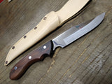 Cobra Stainless Steel 11" Fixed Blade Bowie Hunting Knife Leather Sheath Japan 2