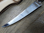 Cobra Stainless Steel 10.5" Fixed Blade Hunting Filet Knife Leather Sheath Japan