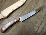 Cobra Stainless Steel 10.5" Fixed Blade Hunting Filet Knife Leather Sheath Japan