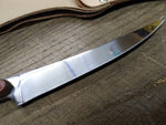 Cobra Stainless Steel 10.5" Fixed Blade Hunting Filet Knife Leather Sheath Japan