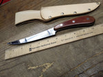 Cobra Stainless Steel 10.5" Fixed Blade Hunting Filet Knife Leather Sheath Japan
