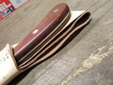 Cobra Stainless Steel 10.5" Fixed Blade Hunting Filet Knife Leather Sheath Japan