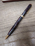 Vtg Parker Duofold Mechanical Pencil Rose Gray Geometric Stripe w/Box Works!