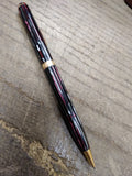Vtg Parker Duofold Mechanical Pencil Rose Gray Geometric Stripe w/Box Works!
