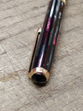 Vtg Parker Duofold Mechanical Pencil Rose Gray Geometric Stripe w/Box Works!
