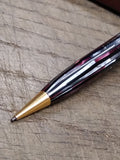 Vtg Parker Duofold Mechanical Pencil Rose Gray Geometric Stripe w/Box Works!