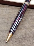 Vtg Parker Duofold Mechanical Pencil Rose Gray Geometric Stripe w/Box Works!