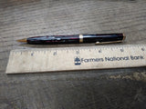 Vtg Parker Duofold Mechanical Pencil Rose Gray Geometric Stripe w/Box Works!